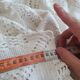 vintage crochet plaid blanket 208 193 ecru color