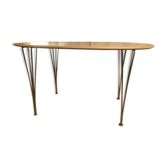 Super-Elliptic table by Arne Jacobsen, Piet Hein and Mathsson by Fritz Hansen