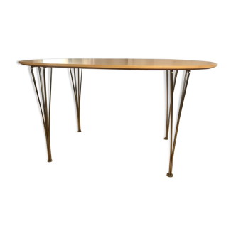 Table Super-Elliptique d'Arne Jacobsen, Piet Hein et Mathsson par Fritz Hansen