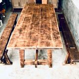 Farm table and benches