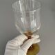 Set of 41 antique glasses with amber stems - water, wine, liqueur, champagne cups.