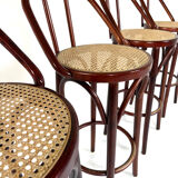 5x vintage rattan barstool, style Thonet ‘60