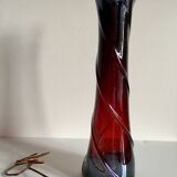 Art deco iridescent crystal vase