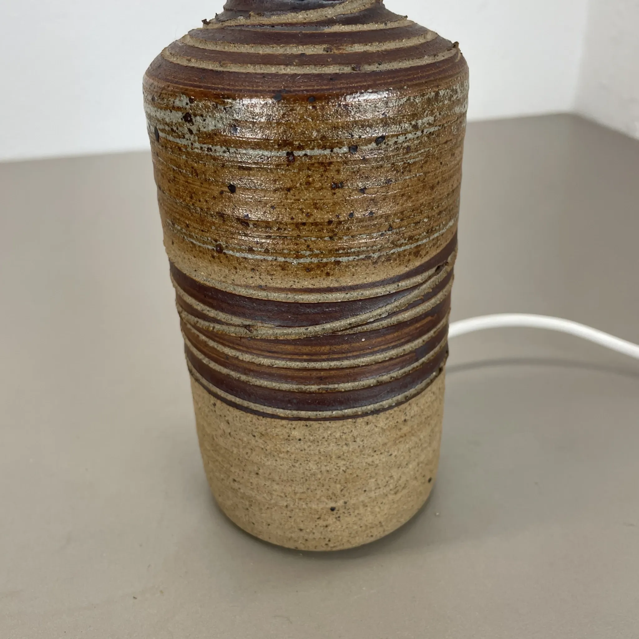 31 cm High Ceramic Table Lamp Base, 'Studio Pottery', by Tue Poulsen, Ceramic Denmark, 1970