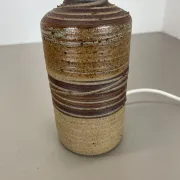 31 cm High Ceramic Table Lamp Base, 'Studio Pottery', by Tue Poulsen, Ceramic Denmark, 1970