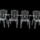 4 Provençal wrought iron armchairs