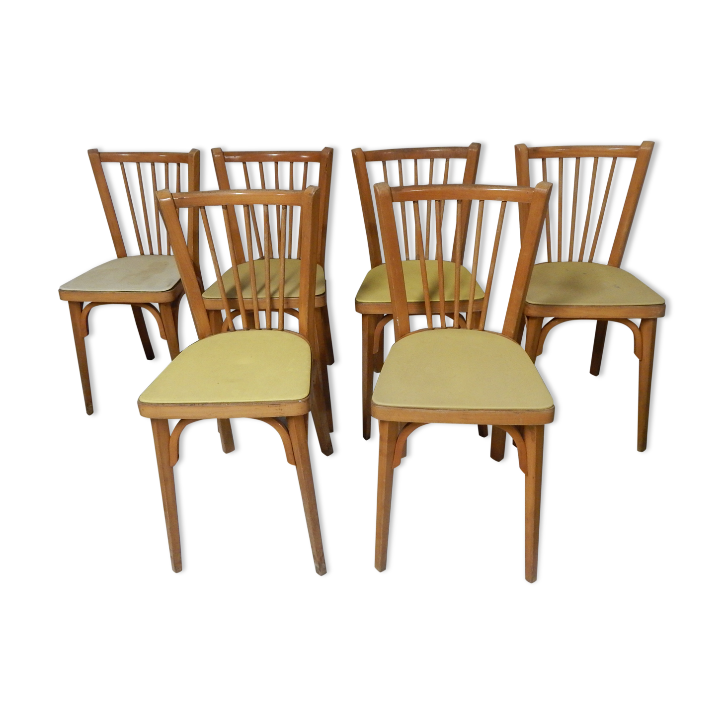 Set of 6 Baumann bistro chairs, 50/60's