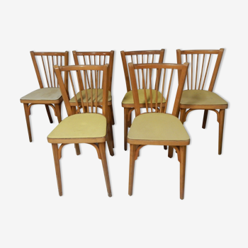 Série 6 chaise bistrot, Baumann, années 50/60
