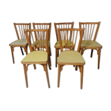 Set of 6 Baumann bistro chairs, 50/60's