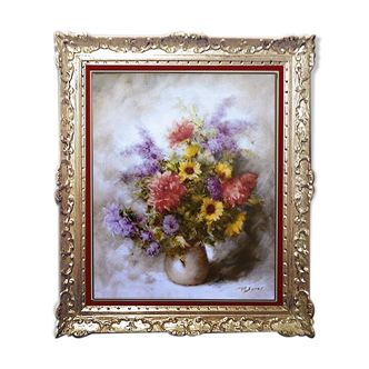 Nature morte aux fleurs, huile sur toile originale de Pierre Sorel