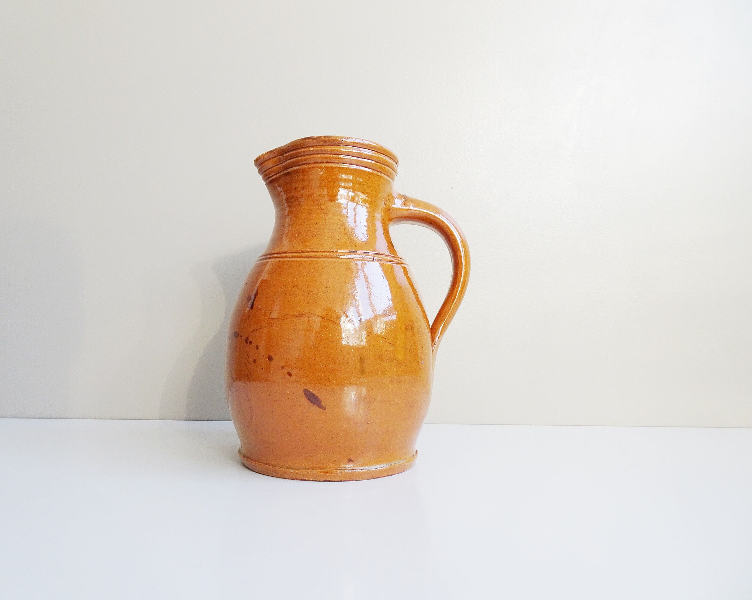Handmade stoneware jug