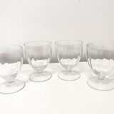 Lot de 6 verres en cristal