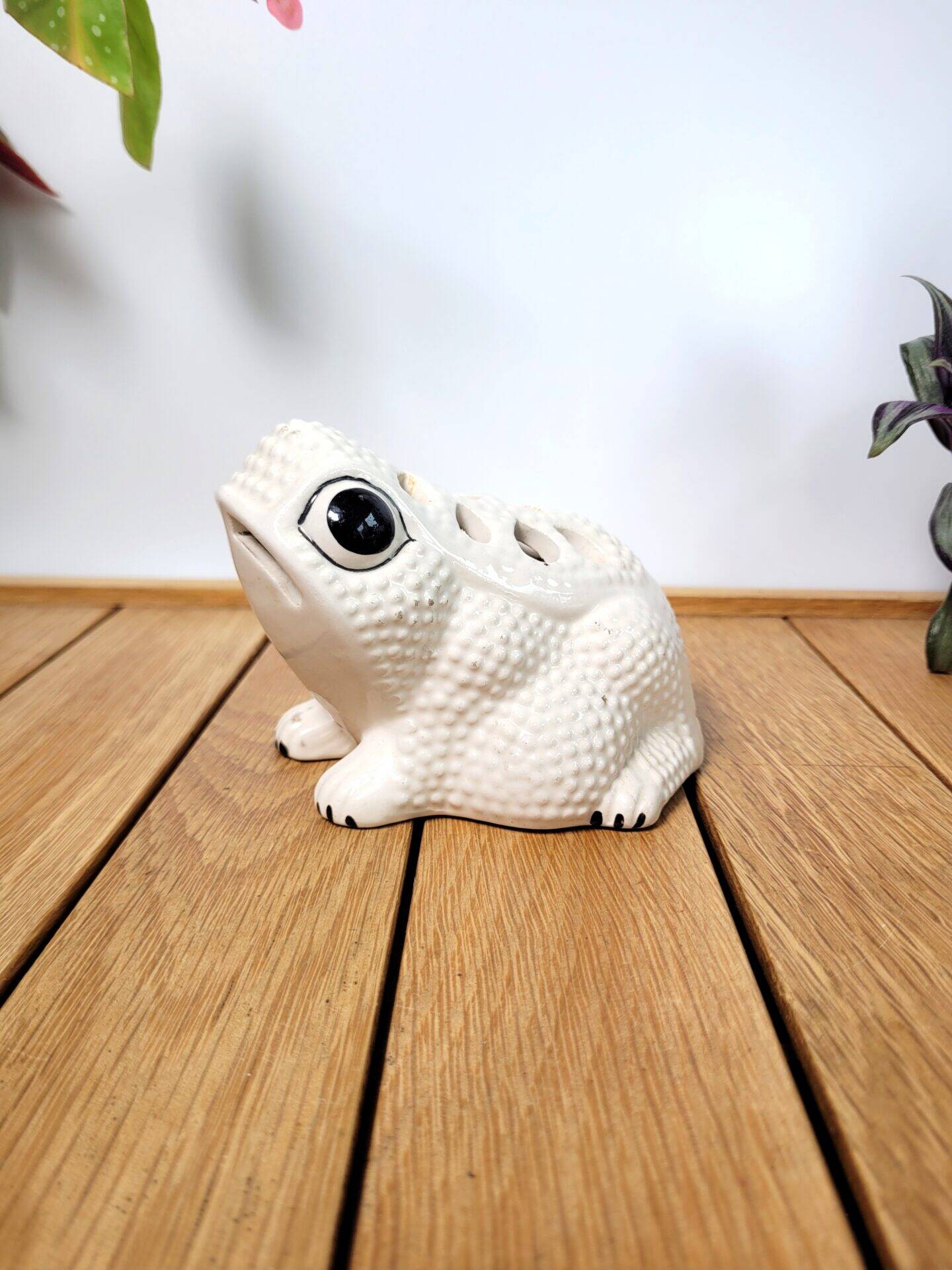 Frog flowers vase Italy 1970