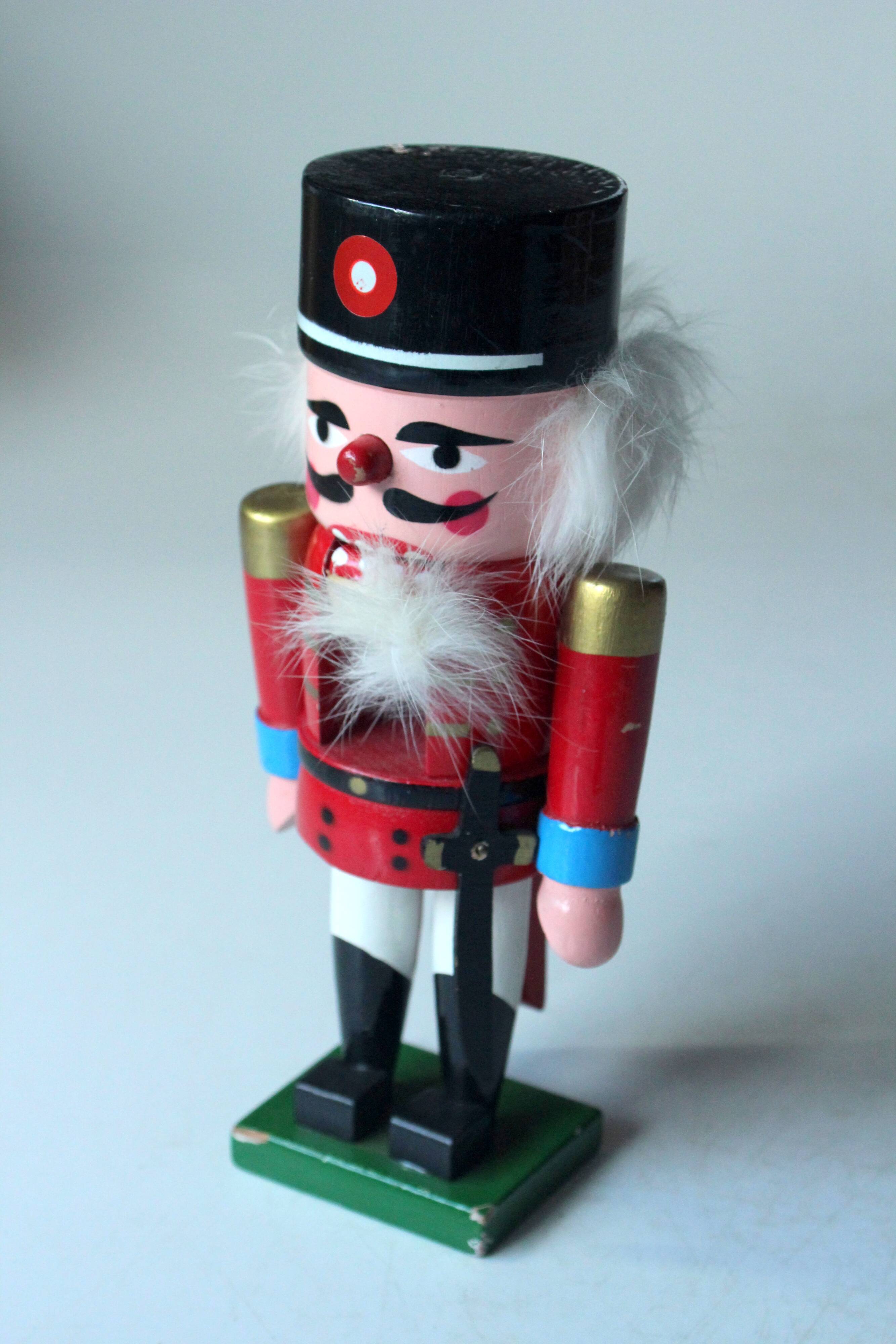Wooden handmade nutcracker, vintage from the 1970s