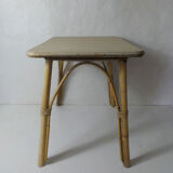 Vintage rattan sofa top table