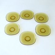 Coffee set vereco vintage amber color - 6 cups and under cups