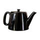 Teapot or tisanière in vintage black ceramic
