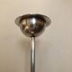 Silver-plated metal candlestick in vintage Art Deco style