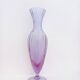Glass vase - lavender optic swirl texture