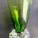 Service of 9 colored liqueur glasses