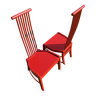 Red 1980s chairs