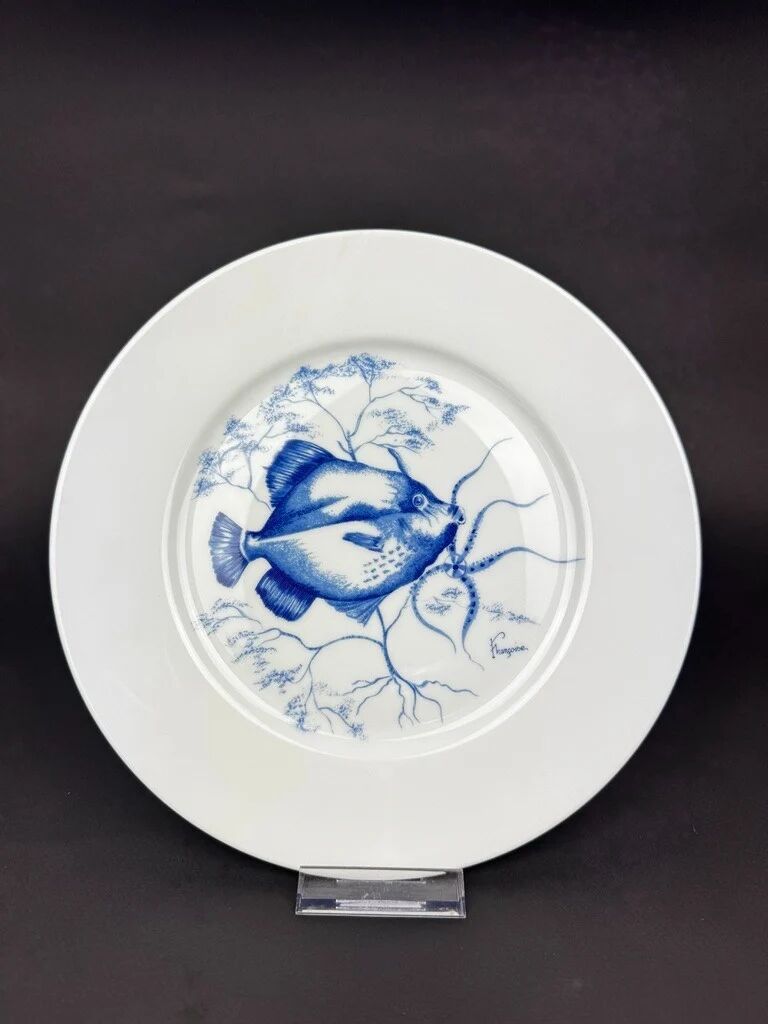 Service of 6 stylised fish dinner plates – Jammet Seignolles