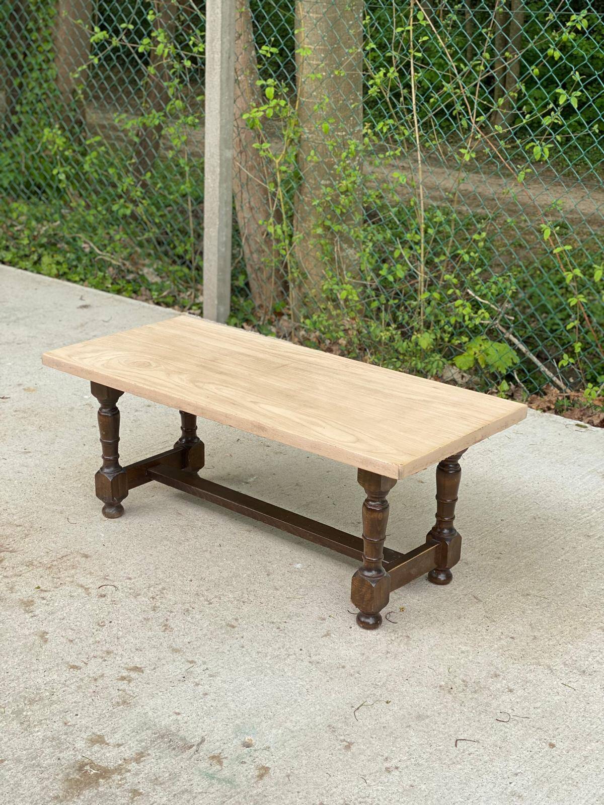 Solid oak monastery farmhouse coffee table
