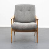1950s armchair in restored cherry wood, two available