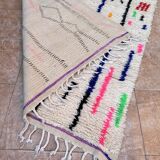 Handmade Berber wool rug: Moroccan Azilal style, colorful pattern