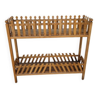 Wooden planter on stand