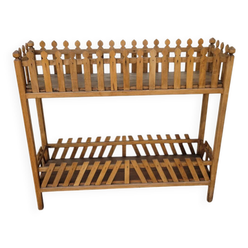 Wooden planter on stand