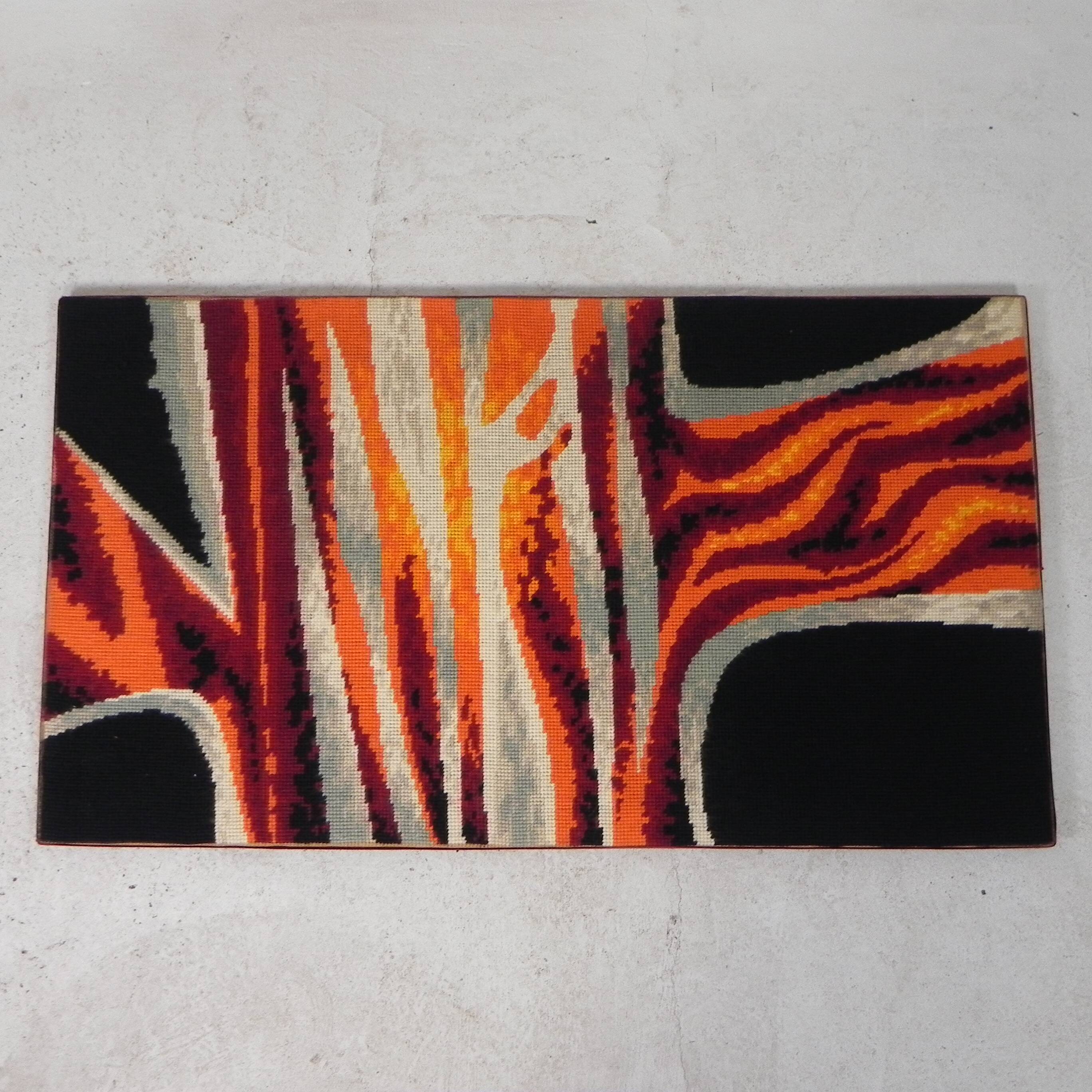 Vintage wall hanging, tapestry Fire 76 x 135 cm, 70s