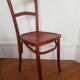 Curved wooden bistro chair