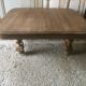Oak coffee table on wheels