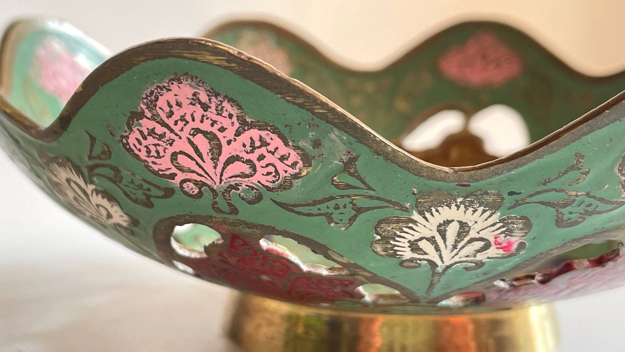 Vintage solid brass pocket tray