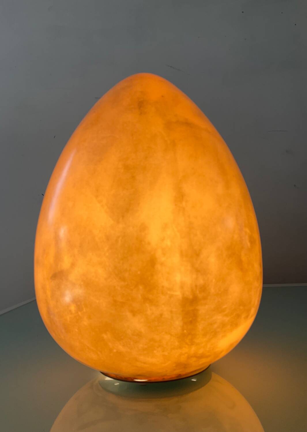 Vintage glass paste egg lamp from the 70s-80s