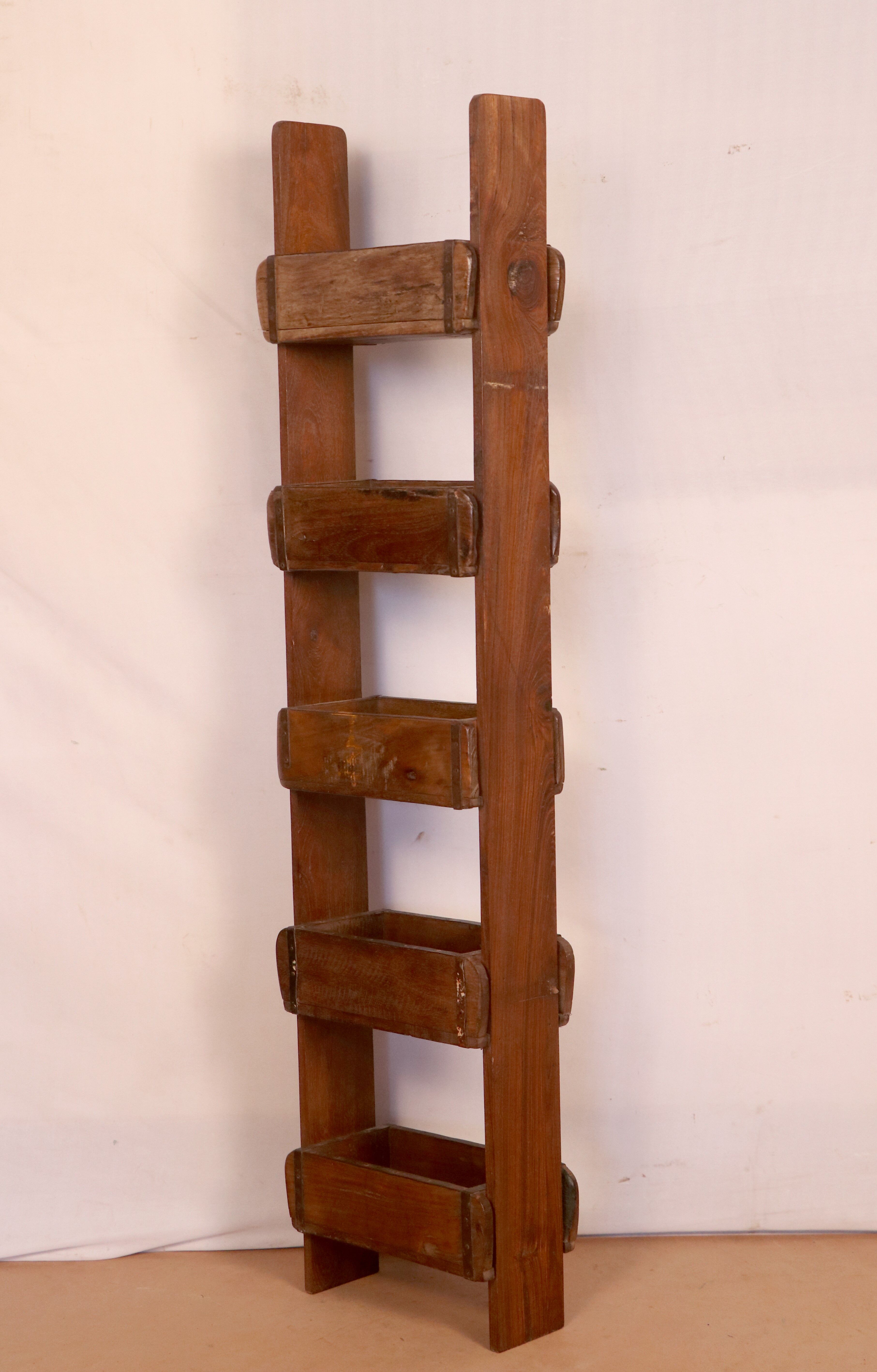 5-level shelf in Burmese teak