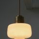 Pair of vintage opaline glass pendant lamp from Sijaj, 1960s