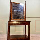 Dressing Table In Flamed Mahogany From The Empire Period 19th Century