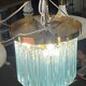 Lampe de plafond striée Murano, années 1980