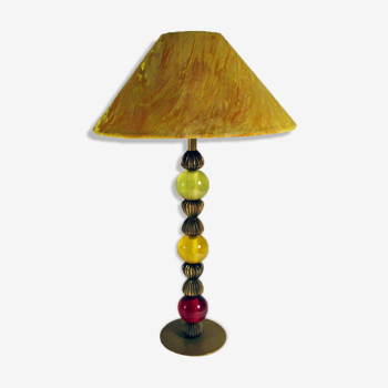 Lamp with transparent plastic balls