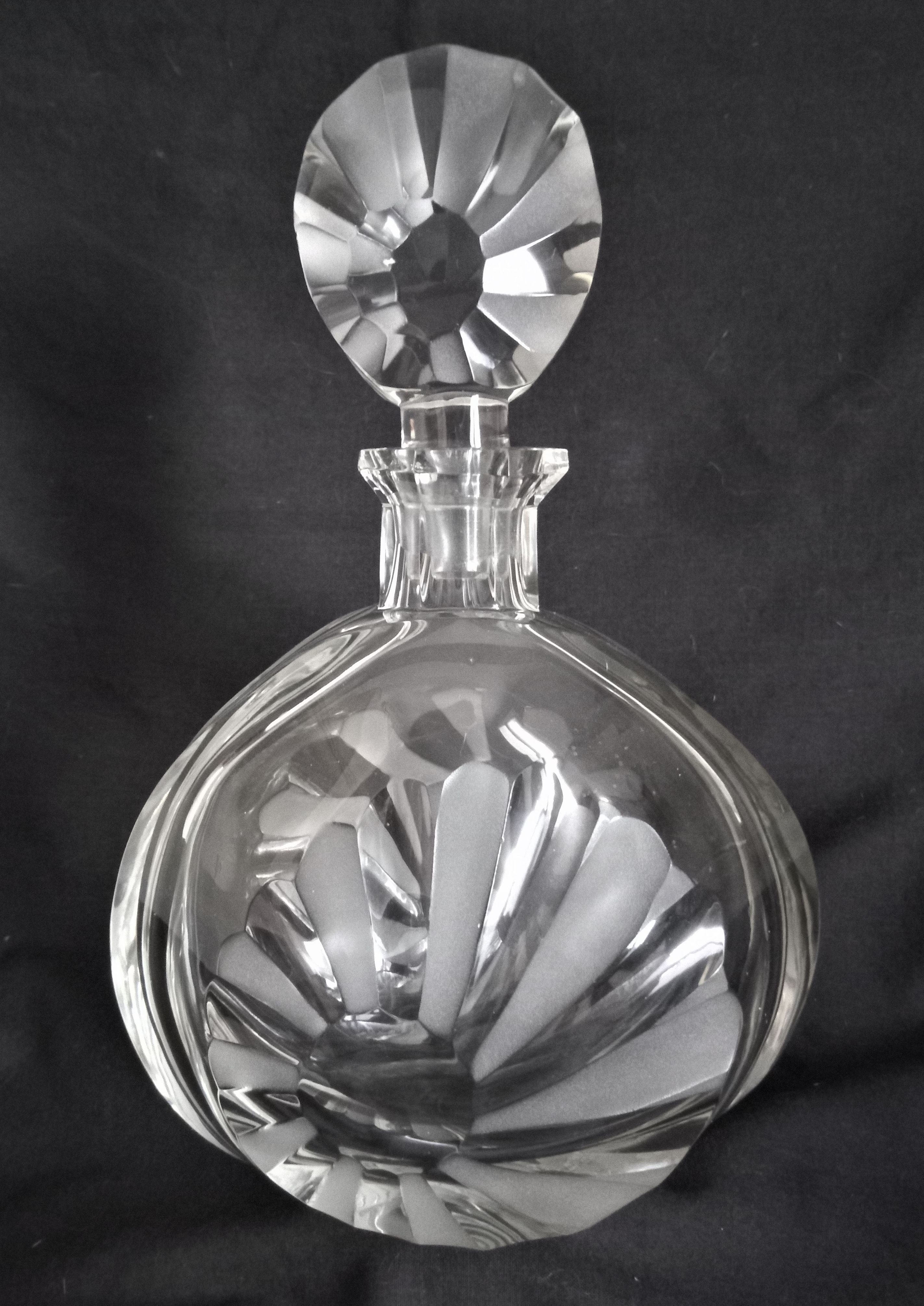 Large Art Deco crystal spirit decanter