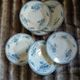6 antique deep plates in ironstone