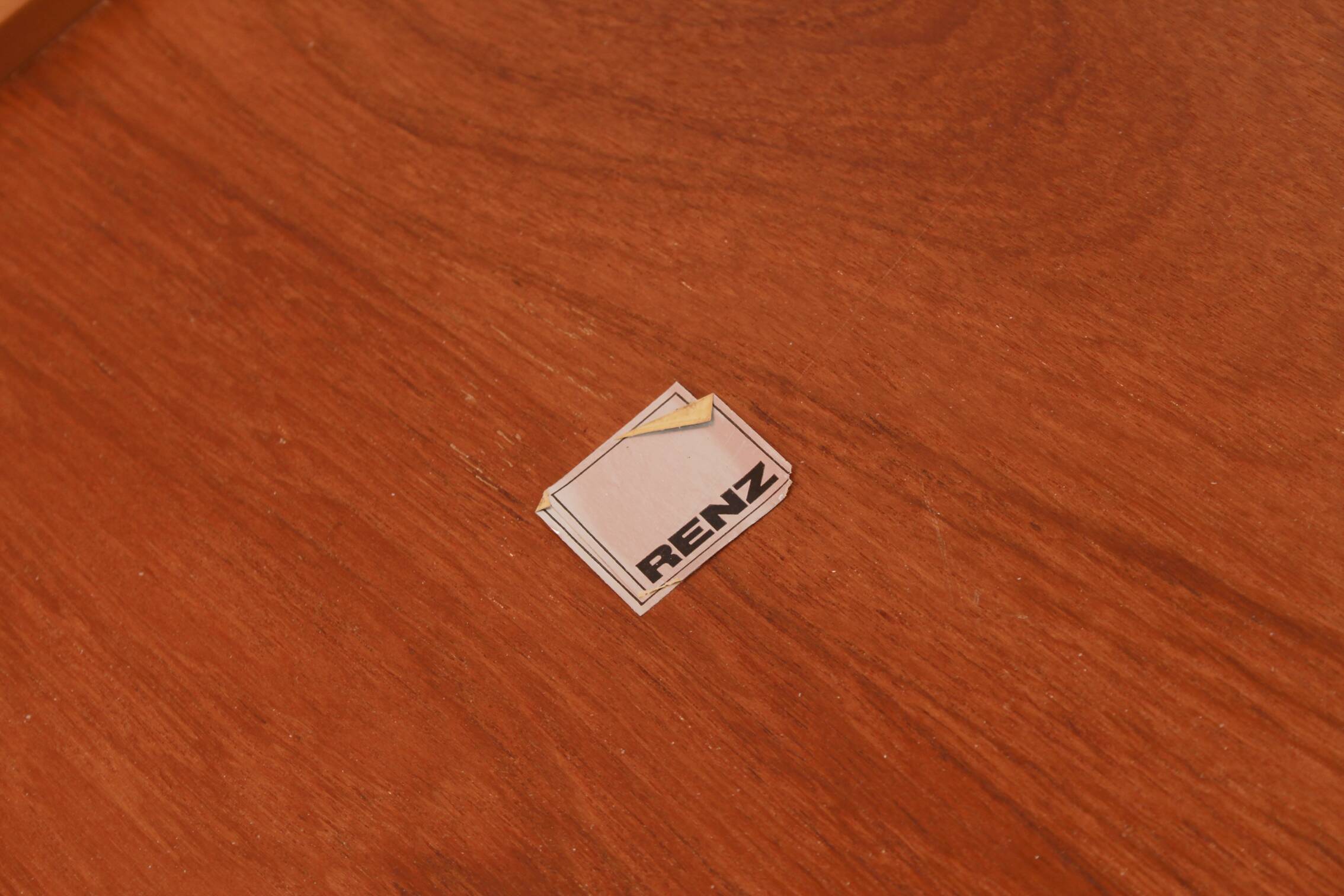1960s sidetable cube in cherrywood, Wilhelm Renz