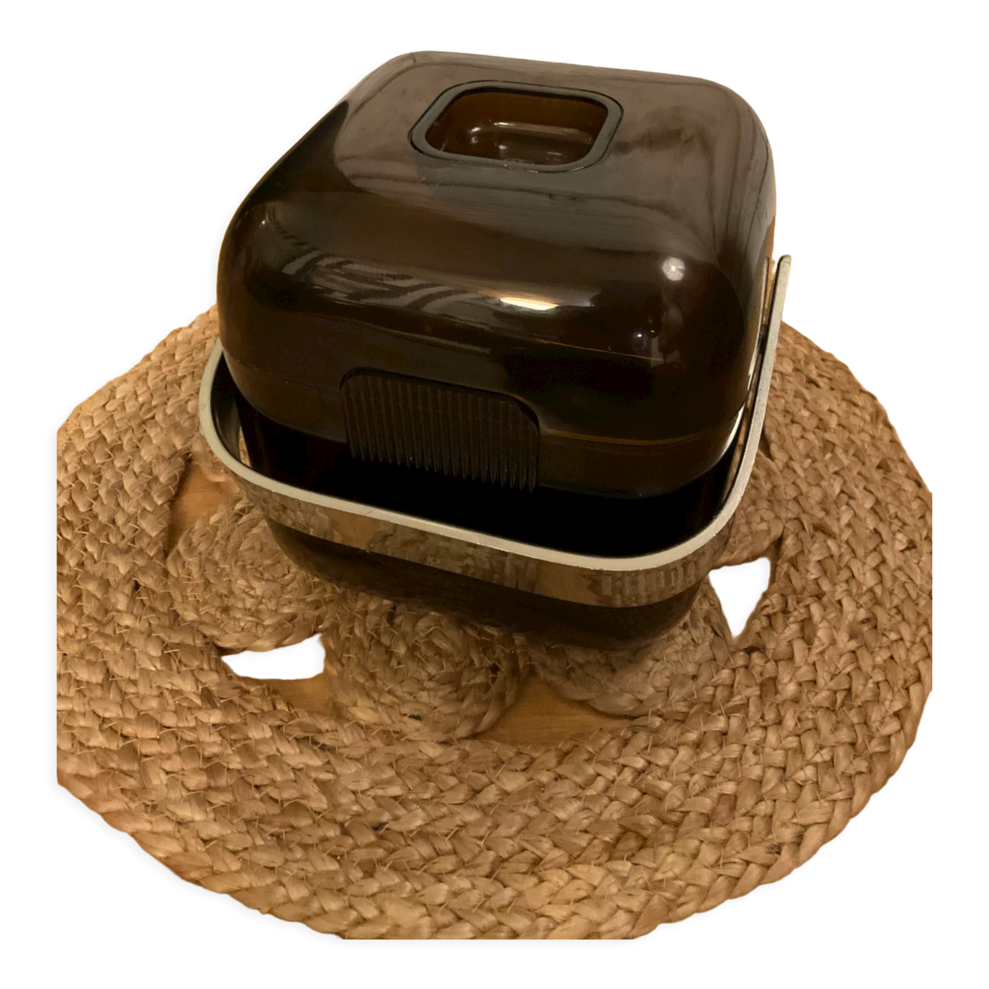 Smoked guzzini plexiglass ice bucket 1970