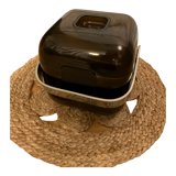 Smoked guzzini plexiglass ice bucket 1970