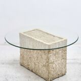 side table in travertine