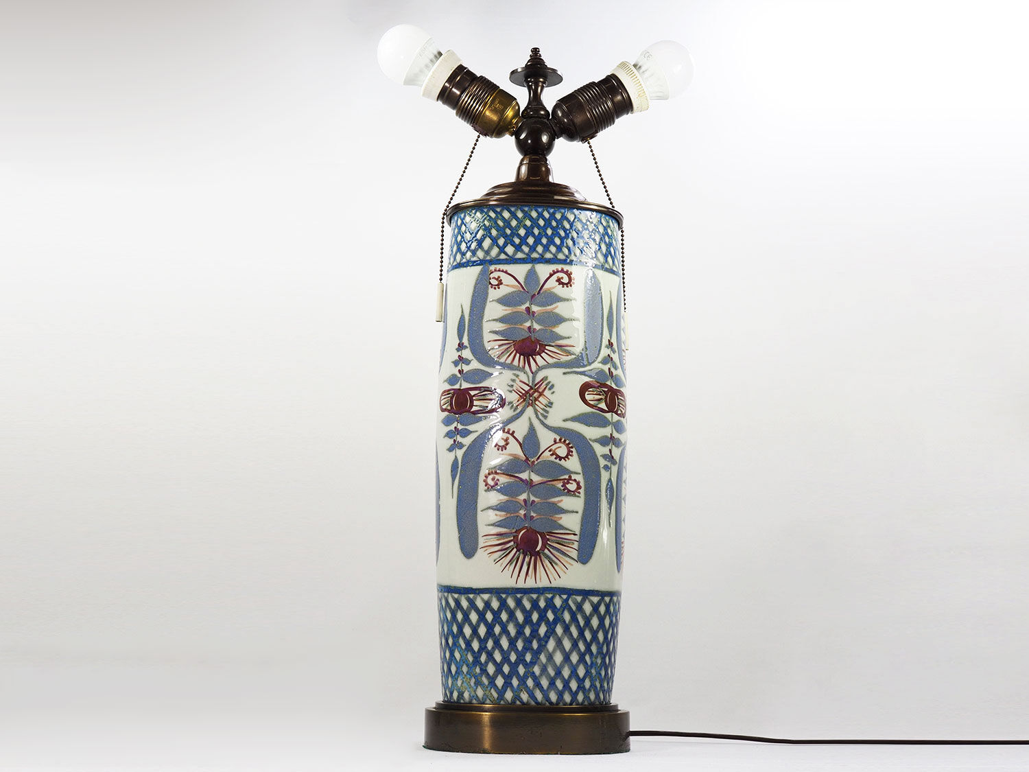 Mid-Century Ceramic Lamp by Marianne Johnson Hansen for Aluminia Faience