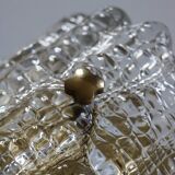 Pair of glass and brass sconces by Carl Fagerlund for Orrefors, 1960