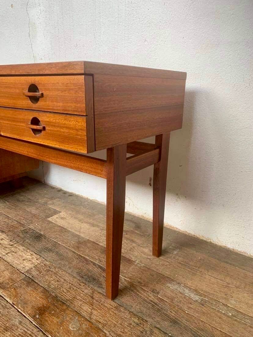 Enfilade teak tv cabinet chest of drawers 6 drawers year 1960 - width 154 cm